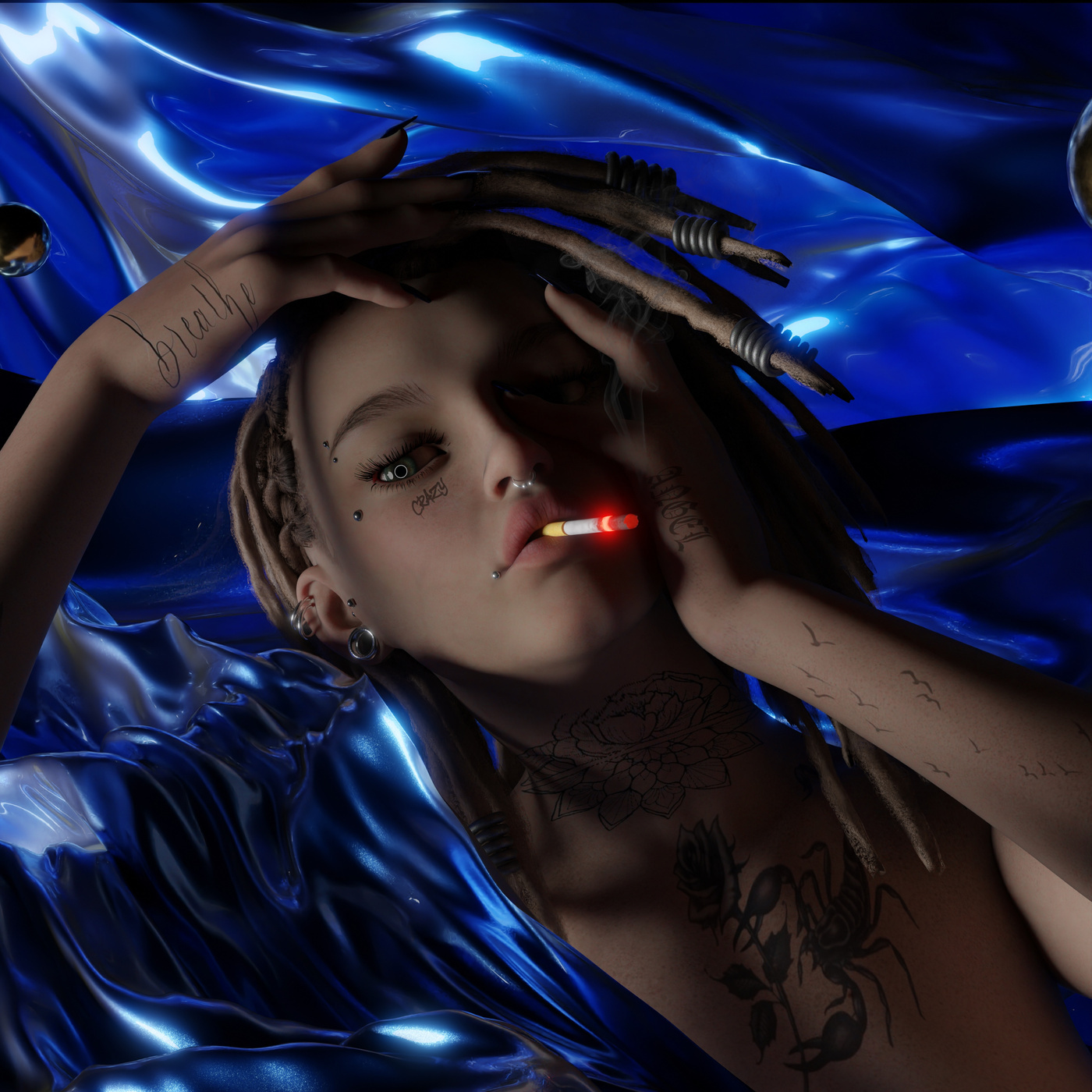 Breathe — original 3D artwork by Lucifear